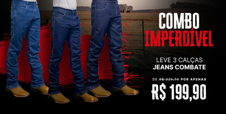 Combo 3x Calça Jeans